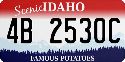 ID license plate 4B2530C
