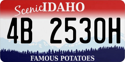 ID license plate 4B2530H