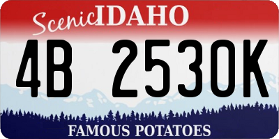 ID license plate 4B2530K