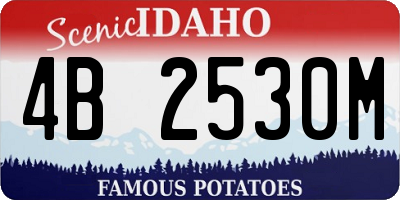 ID license plate 4B2530M