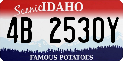 ID license plate 4B2530Y