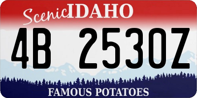 ID license plate 4B2530Z