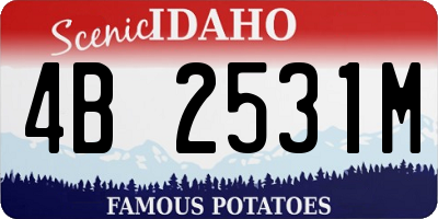 ID license plate 4B2531M
