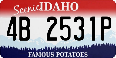 ID license plate 4B2531P