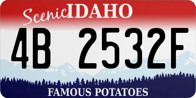 ID license plate 4B2532F