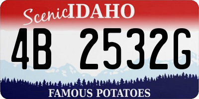 ID license plate 4B2532G