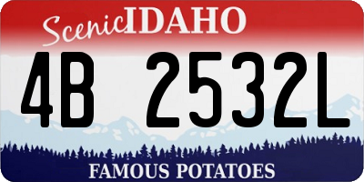 ID license plate 4B2532L