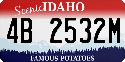 ID license plate 4B2532M