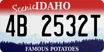 ID license plate 4B2532T