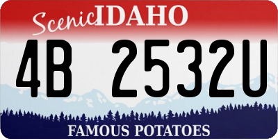 ID license plate 4B2532U