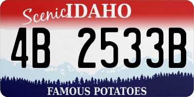 ID license plate 4B2533B