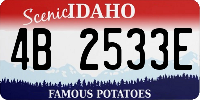 ID license plate 4B2533E