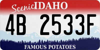 ID license plate 4B2533F