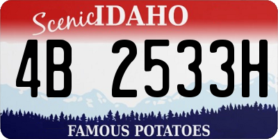 ID license plate 4B2533H
