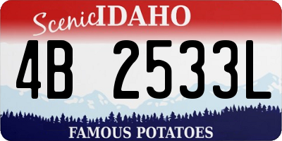 ID license plate 4B2533L