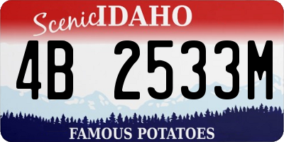 ID license plate 4B2533M