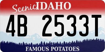 ID license plate 4B2533T