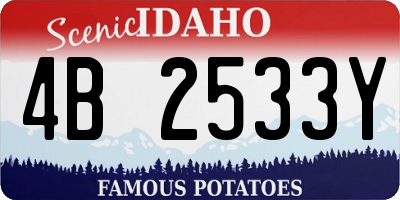 ID license plate 4B2533Y