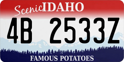 ID license plate 4B2533Z