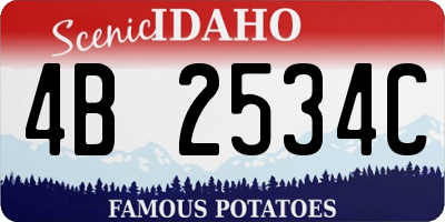 ID license plate 4B2534C