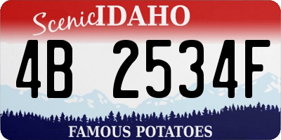 ID license plate 4B2534F
