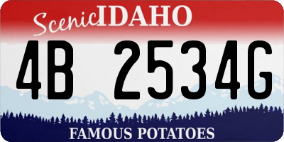 ID license plate 4B2534G