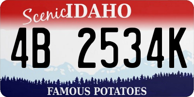 ID license plate 4B2534K