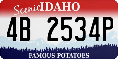 ID license plate 4B2534P