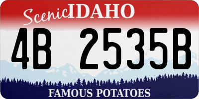 ID license plate 4B2535B