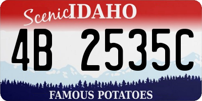 ID license plate 4B2535C