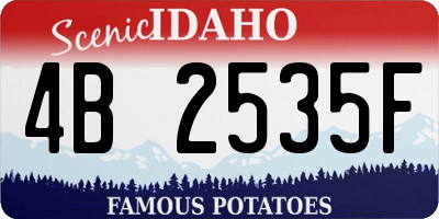 ID license plate 4B2535F
