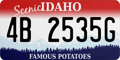 ID license plate 4B2535G