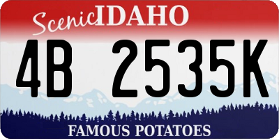 ID license plate 4B2535K