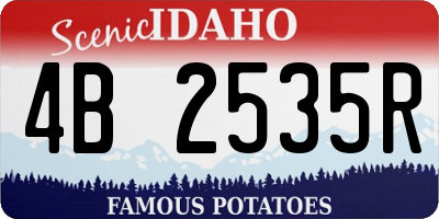 ID license plate 4B2535R