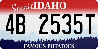ID license plate 4B2535T