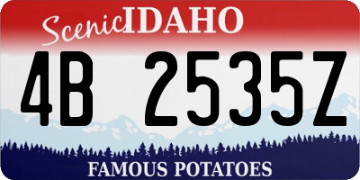 ID license plate 4B2535Z
