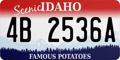 ID license plate 4B2536A