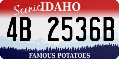 ID license plate 4B2536B