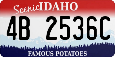 ID license plate 4B2536C