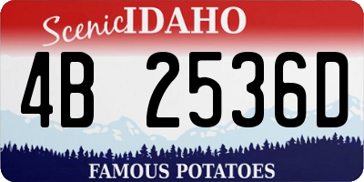 ID license plate 4B2536D