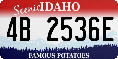 ID license plate 4B2536E
