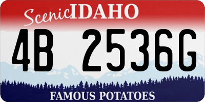 ID license plate 4B2536G