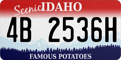 ID license plate 4B2536H