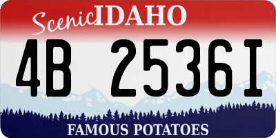 ID license plate 4B2536I