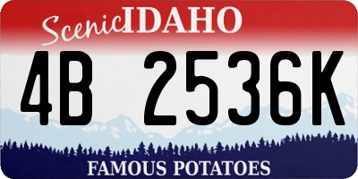 ID license plate 4B2536K