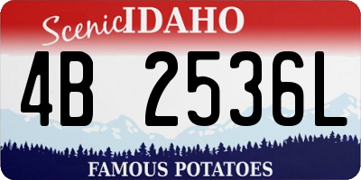 ID license plate 4B2536L