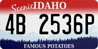 ID license plate 4B2536P