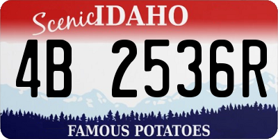ID license plate 4B2536R