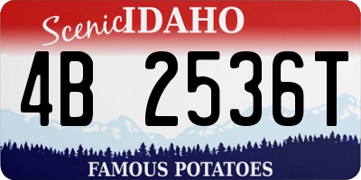 ID license plate 4B2536T