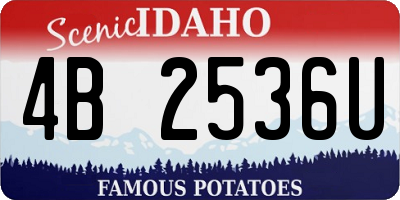ID license plate 4B2536U